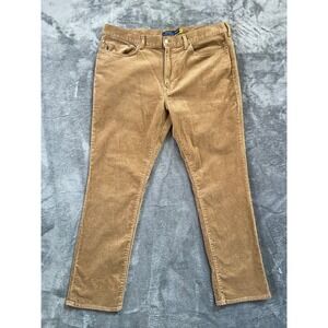 Polo Ralph Lauren Pants Mens 40x32 Corduroy The Varick Slim Straight Brown Chino